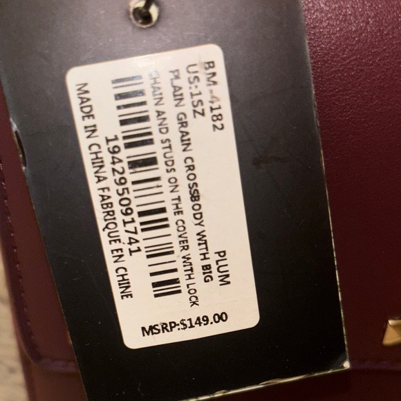 Badgley Mischka Satchel purse crossbody with Gold Accents NWT - Picture 3 of 13